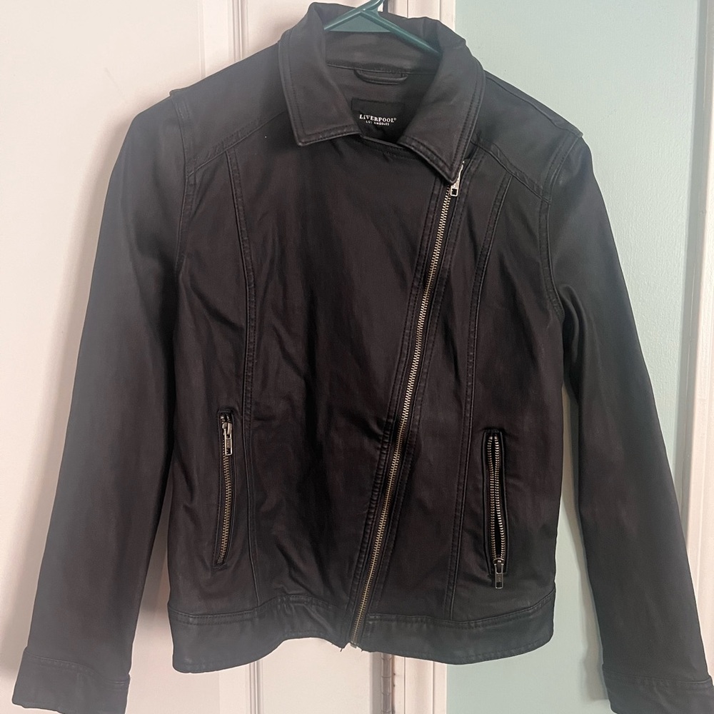 Liverpool Black Leather Jacket